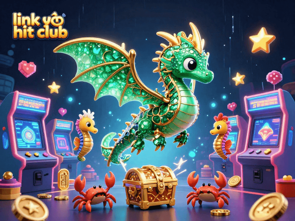 Play exciting games and win big with link vào hit club, featuring vibrant casino elements and characters.