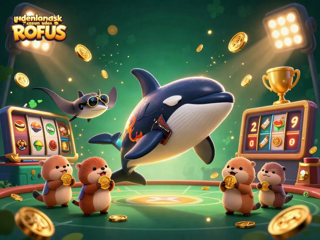 Engage with udenlandsk casino uden ROFUS through this vibrant casino-themed illustration
