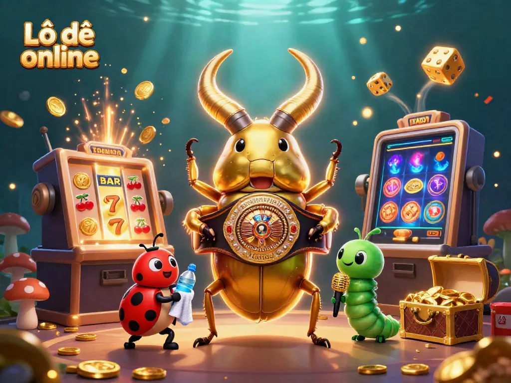 Experience the thrill of Lô đề online with dynamic characters and vibrant casino elements bursting with energy.