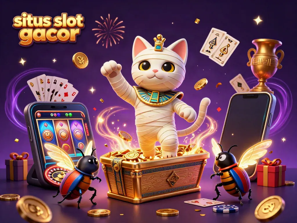 Experience the thrill of situs slot gacor with a vibrant 3D casino scene full of excitement.